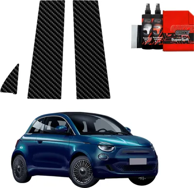 Produktbild von 3in1 Kohlenstoff Schutzfolie Grizz Protector für B-C-Säule - Fiat 500 (2016-2025)