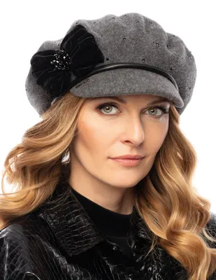 Immagine prodotto di Vivisence donna cassetta premium elegante cappello invernale caldo e accogliente copricapo per l'inverno e l'autunno caldo cappello a maglia spessa, cappello classico per le donne,  EU, grigio, taglia unica