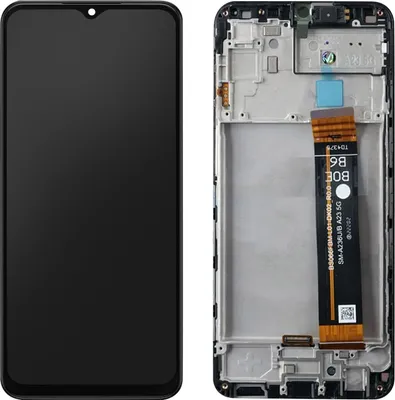 Produktbild von Komplettset für Samsung A23 5G LCD-Bildschirm + Touchscreen + Gehäuse – Schwarz