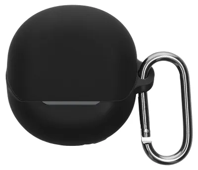 Produktbild von kwmobile Schutzhülle für SoundPeats Air 5 Hülle - TPU Silikon Case für Kopfhörer Ladecase - stoßfestes Cover mit Karabiner - Schwarz