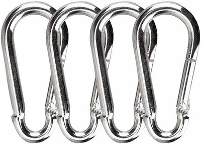 Produktbild von Kletterkarabiner, 100 mm - verzinkter Stahl - hohe Belastbarkeit - ideal zum Klettern