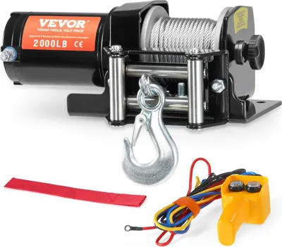 Produktbild von Elektrische Winde für ATV/UTV, 2000 lb Stahlseil, IP 55 wasserdicht, kabelgebundene Steuerung