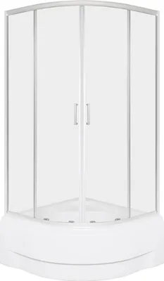 Produktbild von Kerra Aruba GL 80x80cm Duschkabine mit tiefer Duschwanne, 5mm ESG Sicherheitsglas, Chromprofile, transparent