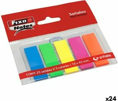 Obrázek produktu pro Samolepicí bločky Fixo 25 listů 13 x 43 mm (24 kusů)