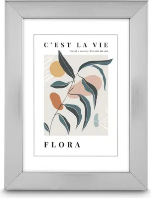 Produktbild von Hama Flora, Einzelbilderrahmen, Polystyrol (PS), Silber, Tisch, Wand, 9 x 13 cm, Rechteckig