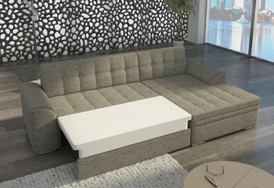 Zdjęcie produktu dla Sofa narożna rozkładana sofa funkcja kanapa skórzana tapicerka tekstylna sofy nowe 7330