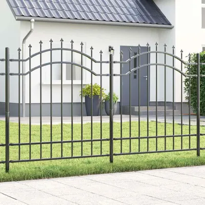 Obrázok produktu pre Maison Exclusive – Plot do záhrady WOERDEN, 240 x 215 cm, oceľ s práškovou povrchovou úpravou, farba: sivá