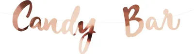Produktbild von Oblique Unique Candybar Girlande Banner JGA Hochzeit Geburtstag Party Feier Deko - roségold