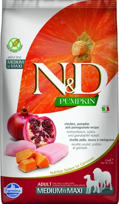 Image de Farmina N&D Adult Medium/Maxi Pumpkin & Chicken & Pomegranate