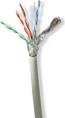 Produktbild von Nedis CAT6 Netzwerkkabel Rolle - Stranded - S/FTP - Reines Kupfer - 100 m - Innen - Rund - LSZH - Grau - Pull Box - ausziehbar