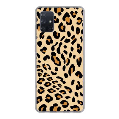 Produktbild von MuchoWow® Handyhülle Schutzhülle Hülle für Samsung Galaxy A71 Tiermuster - Panther - Leopard Silikon Softcase Handy Hülle - Kartenbesitzer