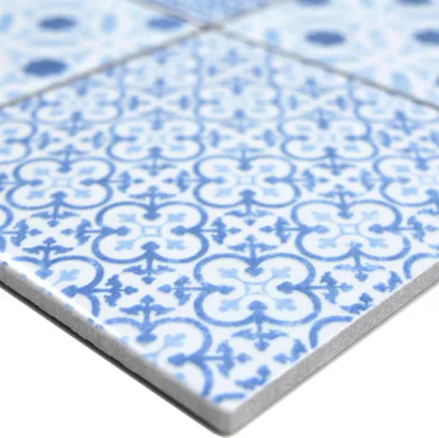 Produktbild von Keramik Mosaikfliesen Romantica Retro Blue