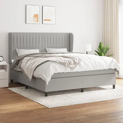 Produktbild von Maison Exclusive - Boxspringbett mit Matratze Hellgrau 160x200 cm Stoff