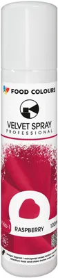 Zdjęcie produktu dla Zamsz w Sprayu Velvet Spray 100ml Malinowy Raspberry - Barwnik Spożywczy do Tortów i Deserów