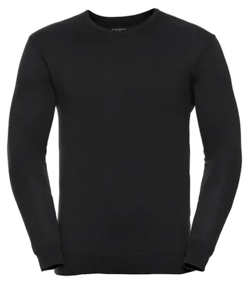 Immagine prodotto di Russell Collection - Felpa con scollo a V da uomo LT4384 (S) (Nero)