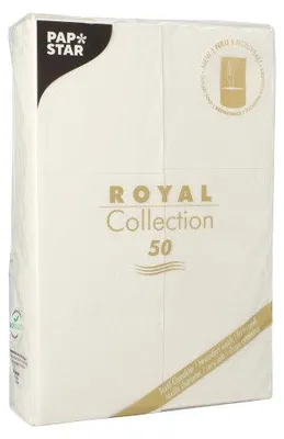 Produktbild von Servietten "ROYAL Collection" 48 cm x 30 cm weiss mit Besteckfalz