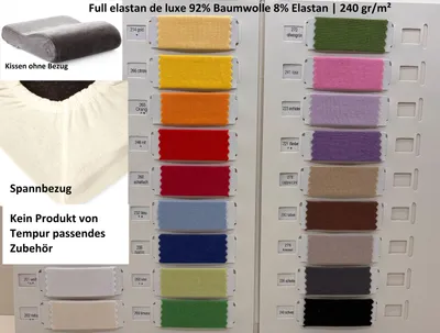 Produktbild von Kissenbezug für Tempur Reisekissen Spannbezug 25x31x10/7 cm Baumwolle Elasthan