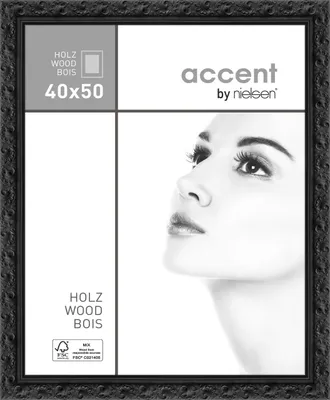 Produktbild von accent by nielsen Holz Bilderrahmen Arabesque, 40x50 cm, Schwarz