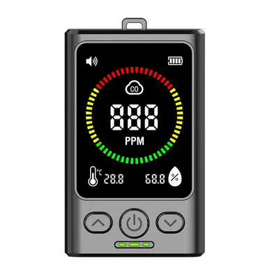 Produktbild von 3-in-1 CO Melder Kohlenmonoxid-Warnmelder, mit Farbdisplay, Anzeige von Temperatur und Luftfeuchtigkeit, ideal für Küche, Gastronomie und Restaurant