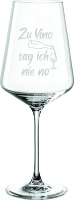 Produktbild von Leonardo Puccini Weinglas 560ml mit Gravur Zu Vino sag ich nie no - für Rot- & Weisswein – lustige Geschenkidee für Geburtstag, Frauen, Männer, Freundin/Freund & Weinliebhaber (Zu Vino)