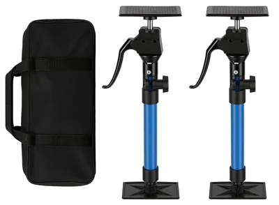 Produktbild von Peviasot 2x Teleskopstütze 40-60 cm, Deckenstütze Montagestütze bis 100 kg, höhenverstellbar, 0-180° Auflage, Aluminiumgriff, Blau