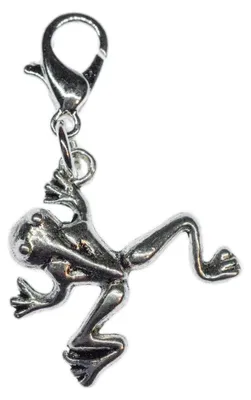 Produktbild von Frosch Charm Anhänger Bettelarmband Miniblings Charms Kröte Prinzessin silber