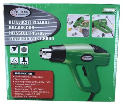 Produktbild von Heißluftpistole 2000W Heißluftgebläse Heizpistole Aufsätze Heißluftfön 400/600°C