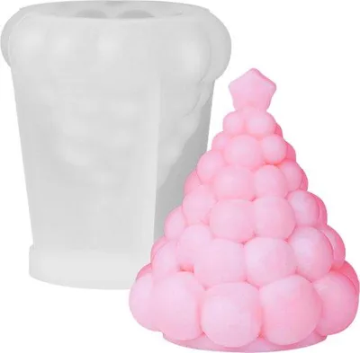 Produktbild von Famanu Silikonform Weihnachtsbaum - 3D Kerzengießform für DIY Aromatherapie