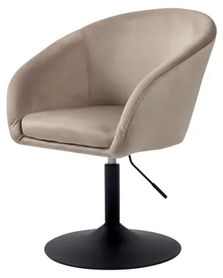Produktbild von Jamaika Loungesessel Cocktailsessel Barsessel Clubsessel Polsterstuhl mit Armlehnen Samt Taupe