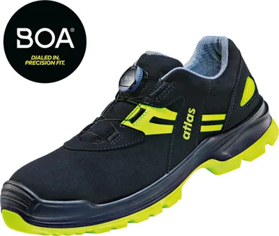 Produktbild von Atlas Sicherheitshalbschuh FLASH 5255 XP BOA S3 ESD SRC DGUV Gr. 43 schwarz/neon-gelb