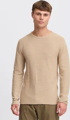 Produktbild von INDICODE IDJadas Herren Strickpullover Feinstrick Pullover mit Rundhals-Ausschnitt Label-Details Baumwollmischung Regular fit