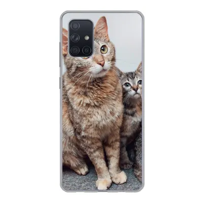 Produktbild von MuchoWow® Handyhülle Schutzhülle Hülle für Samsung Galaxy A51 Katze - Kätzchen - Fell Silikon Softcase Handy Hülle - Schutzabdeckung