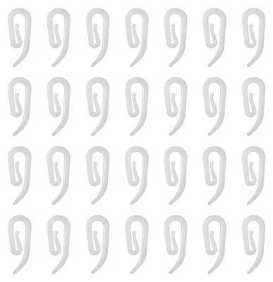 Immagine prodotto di TRANKIELO® - 100 ganci in plastica bianca per tende – adatti per binari, finestre, porte, docce e altro