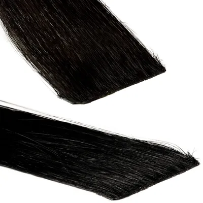 Image de hair2heart Invisible Tape Extensions Human Hair Premium - 10 bandes 60cm 4/0 brun moyen