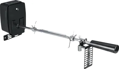 Image de Grille de barbecue électrique, acier inoxydable 304, rotation à 360°, noir