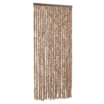 Produktbild von Fliegenvorhang Beige und Dunkelbraun 100x230 cm Chenille