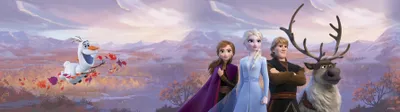 Immagine prodotto di Carta da parati autoadesiva Disney La regina dei ghiacci viola, blu e arancione - 600052 - 10 x 500 cm