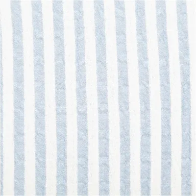 Produktbild von Musselin Stoff Baumwolle Streifen blau weiß Meterware 1,25m