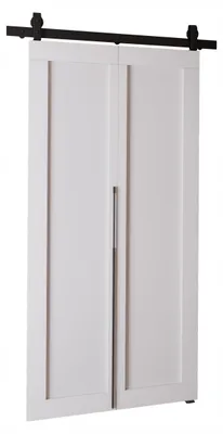 Produktbild von KierMoebel Schiebetür Komplettset QUDIO M1 Weiß 86x205x3,2 cm Wohnzimmer Schiebetür