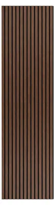 Produktbild von Ikodm Akustikpaneel Holz 240x60 cm faltbar, Holzlamellen Filz Walnuss, Wandpaneel Lamellenwand Wandverkleidung Schallschutz 1 Stück