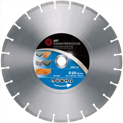 Produktbild von Diamanttrennscheibe Beton UBS 10 Premium Ø 650 mm Sonderbohrung