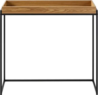 Produktbild von CALICOSY -  Konsole mit erhöhtem Rand und schwarzen Metallbeinen L100 cm - JESSIE