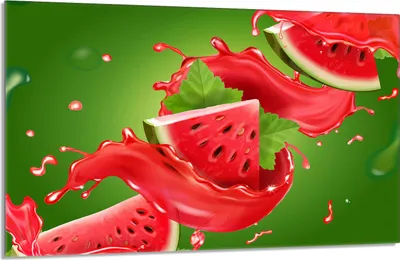 Produktbild von Glas-Herdplattenschutz 80x52 Wassermelone