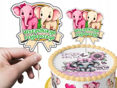 Produktbild von Tortenstecker Kuchendeko Geburtstag - Tiere Afrika Elefant