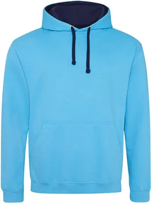Produktbild von Just Hoods JH003 | Varsity Herren Hoodie / Kaputzenpullover - Farbe: Hawaiian Blue/Oxford Navy - Größe: XL