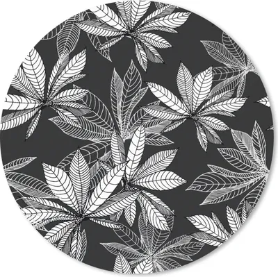 Produktbild von MuchoWow® Mauspad Mousepad Schwarz - Weiß - Muster - Natur 30x30 cm - Mousepads - Maus Mat - Pad - Mausunterlage - Tischunterlage - Schreibtischmatten