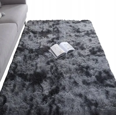 Obrázok produktu pre Koberec tmavosivý plyšový mäkký huňatý hustý huňatý 300x200cm chlpatý