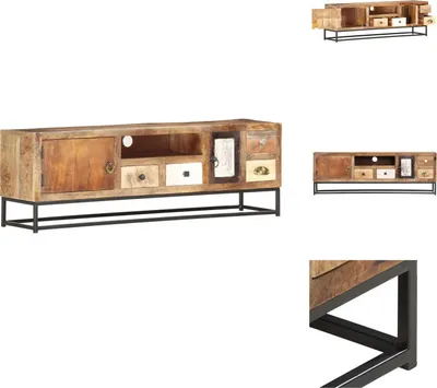 Immagine prodotto di mobile TV vidaXL 120x30x40 cm in legno massiccio antico - Mobili TV