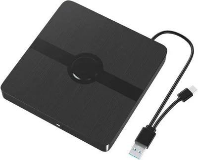 Immagine prodotto di Lettore DVD esterno con interfaccia USB-C e USB 3.0; lettore DVD per computer portatili e desktop
