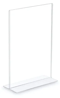Immagine prodotto di Supporto da tavolo in acrilico Crystal, formato A5, per brochure e informazioni